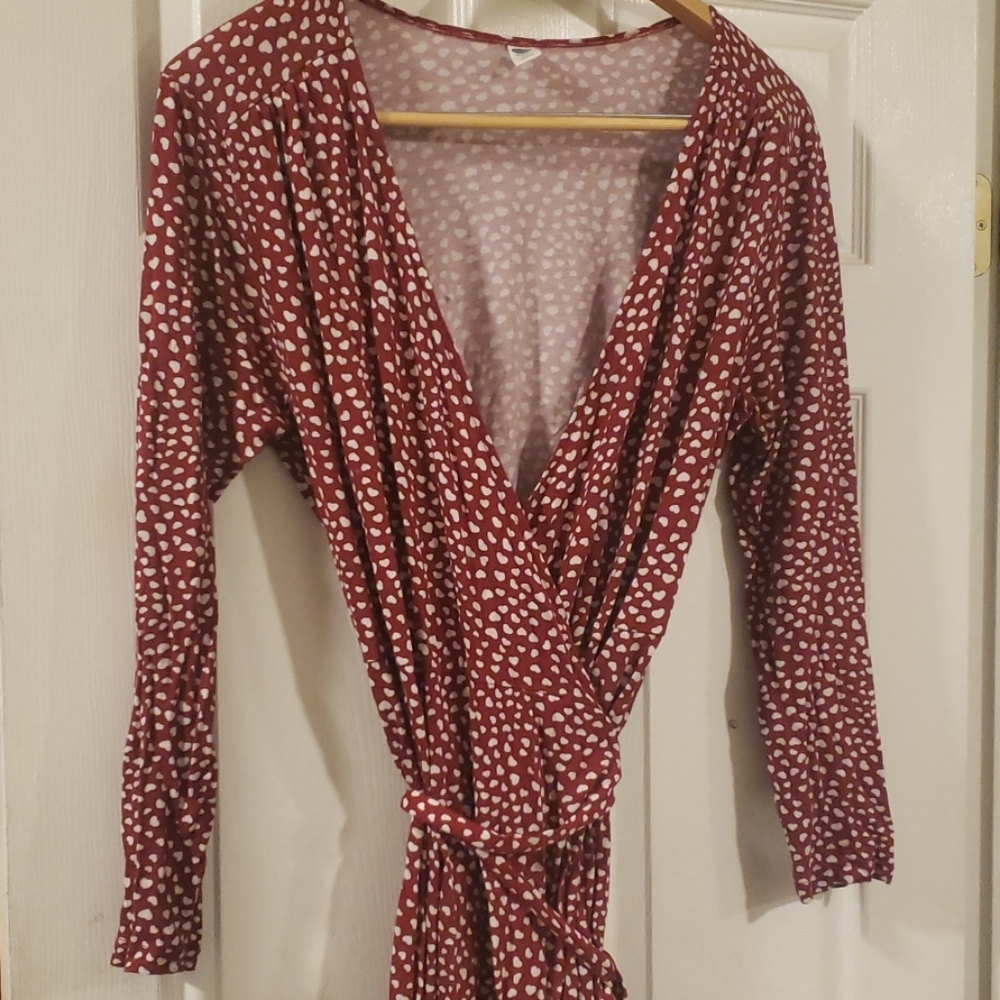 Wrap around heart dress